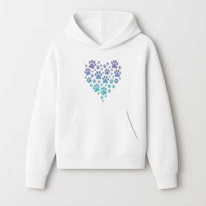Heart-Shaped Paw Print Wall Art - Cute Pet Lover Decor for Dog and Cat Owners - Pastel Animal Design - Hoodie 1758347429444.jpg