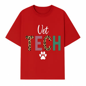 Vet Tech Neon Sign with Leopard Print Letters, Veterinary Decor, Animal Clinic Wall Art, Modern Pet Care Decoration - T-shirt 1758347429460.jpg