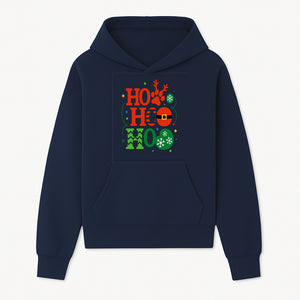Festive Ho Ho Ho Christmas Wall Art with Snowflakes, Reindeer, and Santa Hat Design - Holiday Decor for Home or Office - Hoodie 1758347429462.jpg