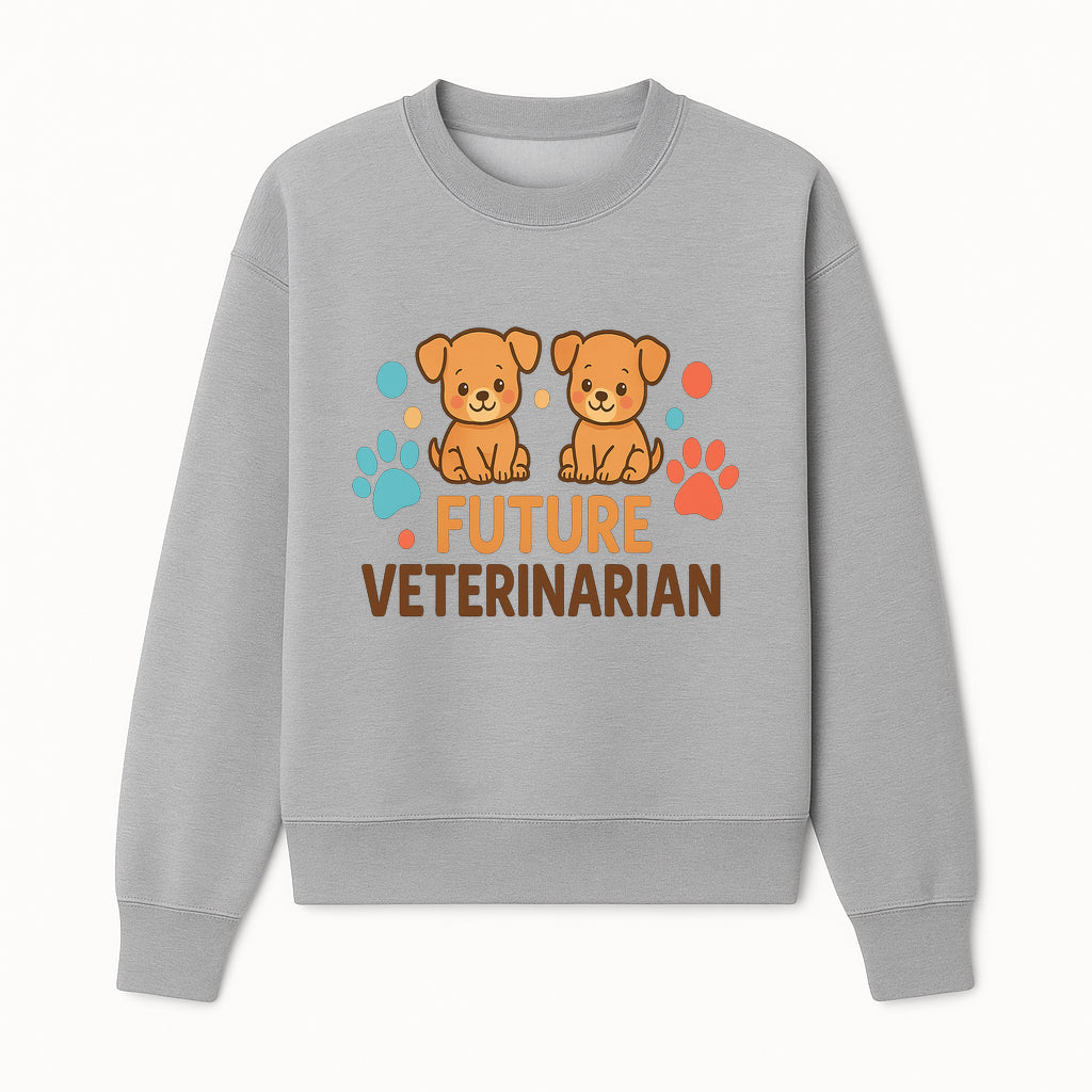 Cute Future Veterinarian Puppy T-shirt, Kids Animal Lover Gift, Dog Theme Graphic Tee, Pet Care Enthusiast Apparel - Sweatshirt 1758347429584.jpg