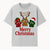 Merry Christmas Pet Paw Print Design with Santa Hats and Holiday Lights - Festive Animal Lover Holiday Decor - T-shirt 1758347429631.jpg