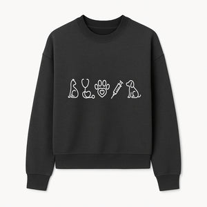 Pet Care Neon Sign, Love for Animals, Veterinary Symbols, Cat Dog Icons, Stethoscope, Paw, Syringe Decor for Veterinary Clinics - Sweatshirt 1758347429849.jpg