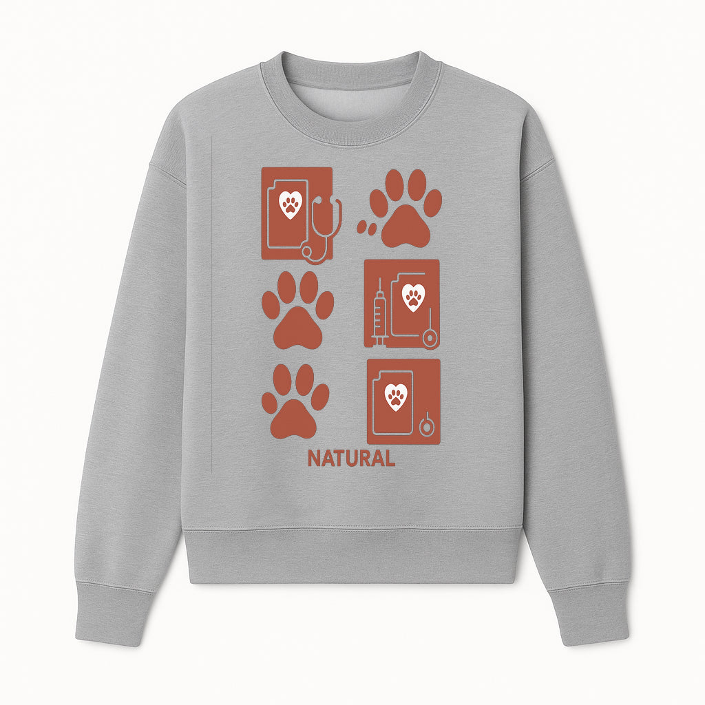 Pet Care Rubber Stamp Set - Paw Print & Vet Icons - Perfect for Dog Lover Crafts and Scrapbooking Projects - Natural Design - Sweatshirt 1758347429891.jpg