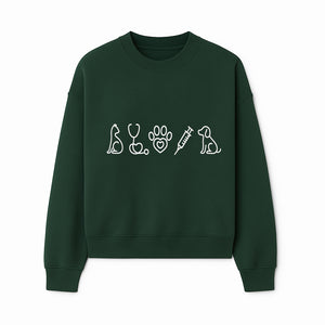 Pet Care Neon Sign, Love for Animals, Veterinary Symbols, Cat Dog Icons, Stethoscope, Paw, Syringe Decor for Veterinary Clinics - Sweatshirt 1758347429997.jpg