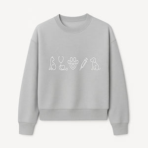 Pet Care Neon Sign, Love for Animals, Veterinary Symbols, Cat Dog Icons, Stethoscope, Paw, Syringe Decor for Veterinary Clinics - Sweatshirt 1758347430120.jpg