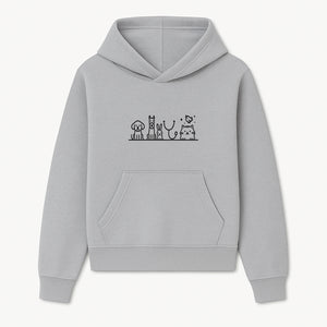 Cute Animal Clinic Logo with Dog, Cat, Rabbit, Stethoscope - Pet Care Illustration for Veterinarians and Animal Lovers - Hoodie 1758347430171.jpg