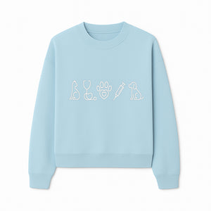 Pet Care Neon Sign, Love for Animals, Veterinary Symbols, Cat Dog Icons, Stethoscope, Paw, Syringe Decor for Veterinary Clinics - Sweatshirt 1758347430247.jpg