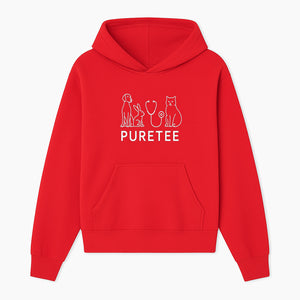 Pet Health Logo - Dog, Cat, Rabbit & Stethoscope Design - PureTee Veterinary Clinic Branding - Modern Pet Care Signage - Hoodie 1758347430449.jpg