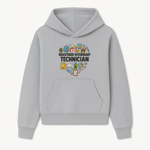Registered Veterinary Technician Art Print - Pet Care, Animal Health, Veterinary Tools, Cute Dog & Cat Theme Decor - Hoodie 1758347430460.jpg
