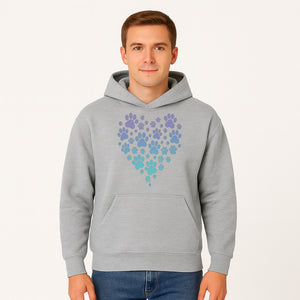 Heart-Shaped Paw Print Wall Art - Cute Pet Lover Decor for Dog and Cat Owners - Pastel Animal Design - Hoodie 1758347430573.jpg