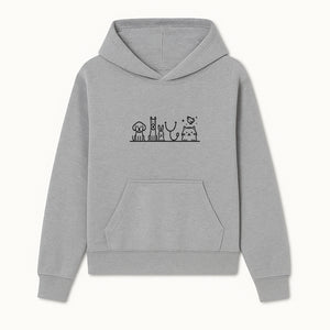 Cute Animal Clinic Logo with Dog, Cat, Rabbit, Stethoscope - Pet Care Illustration for Veterinarians and Animal Lovers - Hoodie 1758347430721.jpg