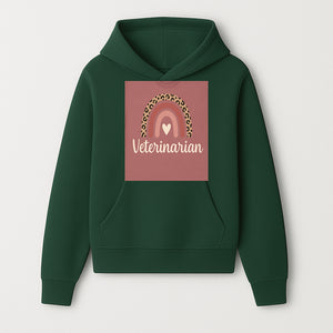 Veterinarian Rainbow Graphic Tee | Cute Animal Lover Shirt | Leopard Print Design | Pet Care Apparel | Gifts for Vet Professionals - Hoodie 1758347430957.jpg