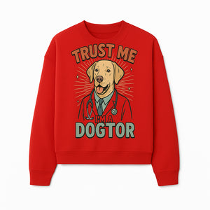 Funny Dog Doctor T-Shirt, Trust Me I'm A Dogtor, Cute Labrador Veterinary Humor Gift for Pet Lovers and Veterinarians - Sweatshirt 1758347430968.jpg