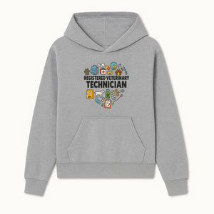 Registered Veterinary Technician Art Print - Pet Care, Animal Health, Veterinary Tools, Cute Dog & Cat Theme Decor - Hoodie 1758347431013.jpg