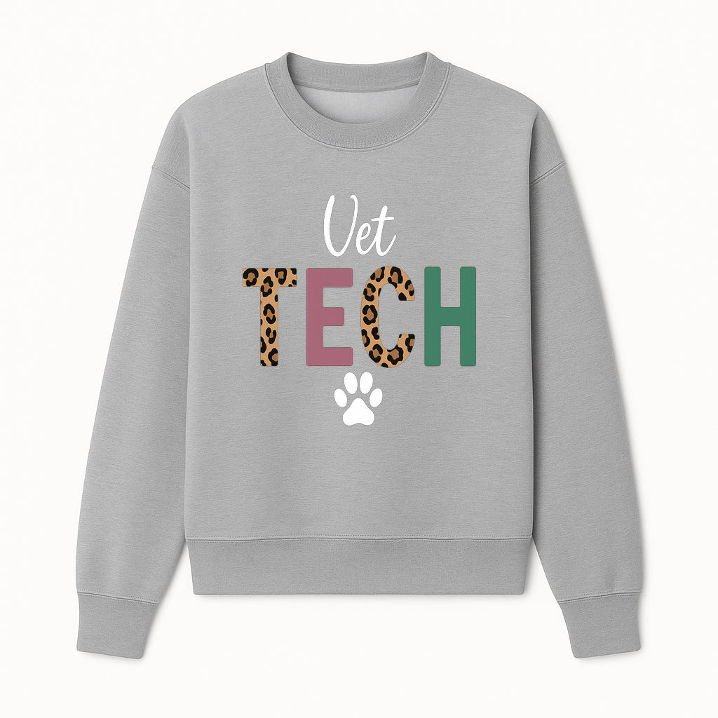 Vet Tech Neon Sign with Leopard Print Letters, Veterinary Decor, Animal Clinic Wall Art, Modern Pet Care Decoration - Sweatshirt 1758347431105.jpg