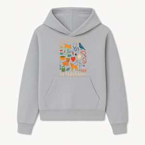 Veterinary Themed Art Print with Pets, Medical Tools, and Colors - Ideal for Animal Lovers and Veterinary Professionals - Hoodie 1758347431345.jpg