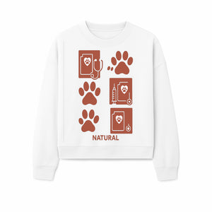 Pet Care Rubber Stamp Set - Paw Print & Vet Icons - Perfect for Dog Lover Crafts and Scrapbooking Projects - Natural Design - Sweatshirt 1758347431398.jpg
