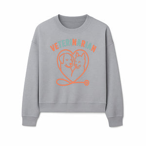 Veterinarian Love Art Print - Dog and Cat Heart Illustration for Pet Lovers - Animal Care Decor - Sweatshirt 1758347431400.jpg
