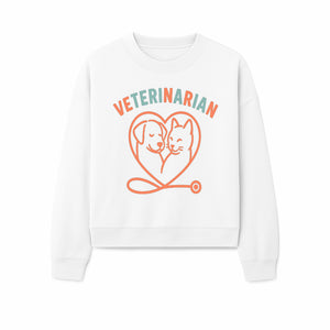 Veterinarian Love Art Print - Dog and Cat Heart Illustration for Pet Lovers - Animal Care Decor - Sweatshirt 1758347431569.jpg