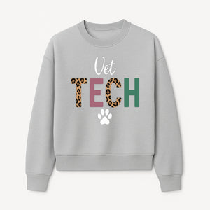 Vet Tech Neon Sign with Leopard Print Letters, Veterinary Decor, Animal Clinic Wall Art, Modern Pet Care Decoration - Sweatshirt 1758347431571.jpg