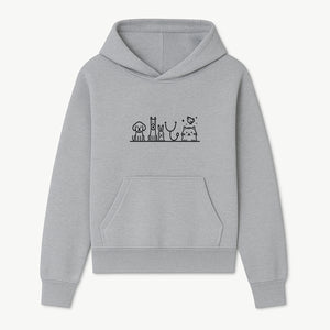Cute Animal Clinic Logo with Dog, Cat, Rabbit, Stethoscope - Pet Care Illustration for Veterinarians and Animal Lovers - Hoodie 1758347431618.jpg