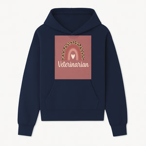 Veterinarian Rainbow Graphic Tee | Cute Animal Lover Shirt | Leopard Print Design | Pet Care Apparel | Gifts for Vet Professionals - Hoodie 1758347431715.jpg