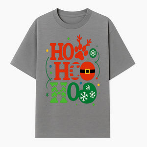 Festive Ho Ho Ho Christmas Wall Art with Snowflakes, Reindeer, and Santa Hat Design - Holiday Decor for Home or Office - T-shirt 1758347431835.jpg