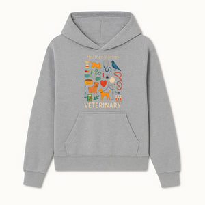 Veterinary Themed Art Print with Pets, Medical Tools, and Colors - Ideal for Animal Lovers and Veterinary Professionals - Hoodie 1758347431878.jpg