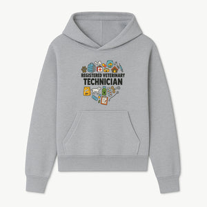 Registered Veterinary Technician Art Print - Pet Care, Animal Health, Veterinary Tools, Cute Dog & Cat Theme Decor - Hoodie 1758347431925.jpg