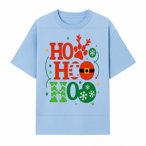 Festive Ho Ho Ho Christmas Wall Art with Snowflakes, Reindeer, and Santa Hat Design - Holiday Decor for Home or Office - T-shirt 1758347431983.jpg
