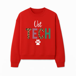 Vet Tech Neon Sign with Leopard Print Letters, Veterinary Decor, Animal Clinic Wall Art, Modern Pet Care Decoration - Sweatshirt 1758347432223.jpg
