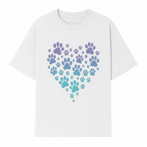 Heart-Shaped Paw Print Wall Art - Cute Pet Lover Decor for Dog and Cat Owners - Pastel Animal Design - T-shirt 1758347432381.jpg