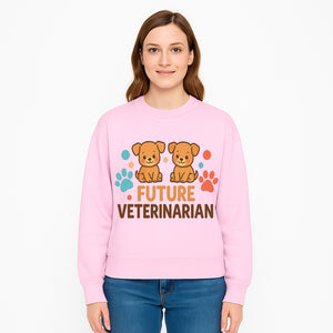 Cute Future Veterinarian Puppy T-shirt, Kids Animal Lover Gift, Dog Theme Graphic Tee, Pet Care Enthusiast Apparel - Sweatshirt 1758347432397.jpg