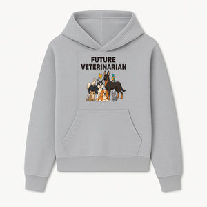 Future Veterinarian Cartoon Design with Cute Pets Dog, Cat, Bird, and More Ideal for Kids and Animal Lovers' Apparel - Hoodie 1758347432482.jpg