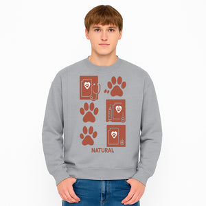 Pet Care Rubber Stamp Set - Paw Print & Vet Icons - Perfect for Dog Lover Crafts and Scrapbooking Projects - Natural Design - Sweatshirt 1758347432517.jpg