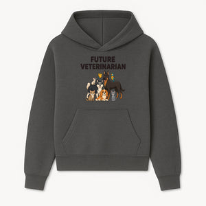 Future Veterinarian Cartoon Design with Cute Pets Dog, Cat, Bird, and More Ideal for Kids and Animal Lovers' Apparel - Hoodie 1758347432725.jpg