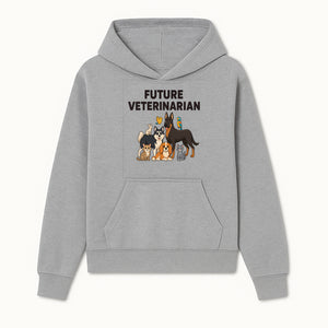 Future Veterinarian Cartoon Design with Cute Pets Dog, Cat, Bird, and More Ideal for Kids and Animal Lovers' Apparel - Hoodie 1758347433003.jpg