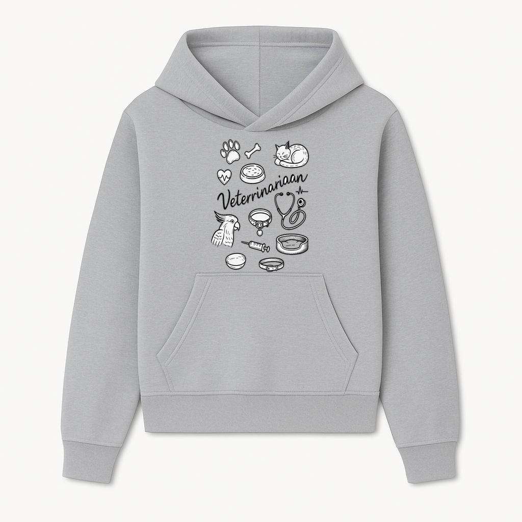 Veterinarian-Themed Wall Art with Pets, Medical Tools, and Paw Print Illustrations for Animal Lovers and Vet Offices - Hoodie 1758347433063.jpg