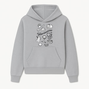 Veterinarian-Themed Wall Art with Pets, Medical Tools, and Paw Print Illustrations for Animal Lovers and Vet Offices - Hoodie 1758347433063.jpg