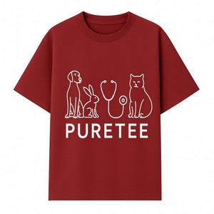 Pet Health Logo - Dog, Cat, Rabbit & Stethoscope Design - PureTee Veterinary Clinic Branding - Modern Pet Care Signage - T-shirt 1758347433094.jpg