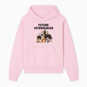 Future Veterinarian Cartoon Design with Cute Pets Dog, Cat, Bird, and More Ideal for Kids and Animal Lovers' Apparel - Hoodie 1758347433268.jpg