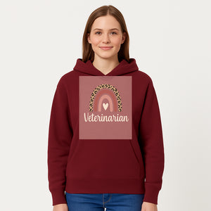 Veterinarian Rainbow Graphic Tee | Cute Animal Lover Shirt | Leopard Print Design | Pet Care Apparel | Gifts for Vet Professionals - Hoodie 1758347433435.jpg
