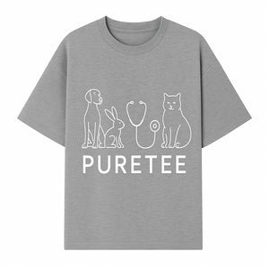 Pet Health Logo - Dog, Cat, Rabbit & Stethoscope Design - PureTee Veterinary Clinic Branding - Modern Pet Care Signage - T-shirt 1758347433446.jpg