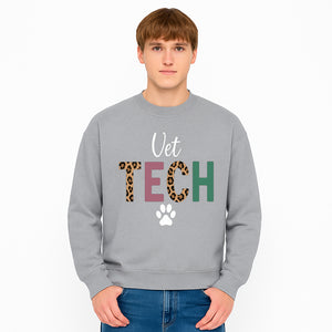 Vet Tech Neon Sign with Leopard Print Letters, Veterinary Decor, Animal Clinic Wall Art, Modern Pet Care Decoration - Sweatshirt 1758347433631.jpg