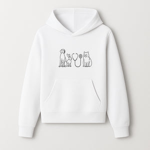 Pet Veterinary Stethoscope Art Print - Dog, Cat, Rabbit Illustration for Animal Lovers, Vet Clinics, Home Decor - Hoodie 1758347433674.jpg