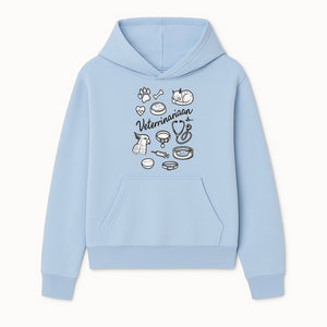Veterinarian-Themed Wall Art with Pets, Medical Tools, and Paw Print Illustrations for Animal Lovers and Vet Offices - Hoodie 1758347433738.jpg