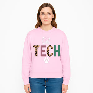 Vet Tech Neon Sign with Leopard Print Letters, Veterinary Decor, Animal Clinic Wall Art, Modern Pet Care Decoration - Sweatshirt 1758347433754.jpg