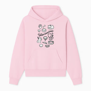 Veterinarian-Themed Wall Art with Pets, Medical Tools, and Paw Print Illustrations for Animal Lovers and Vet Offices - Hoodie 1758347433868.jpg