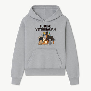 Future Veterinarian Cartoon Design with Cute Pets Dog, Cat, Bird, and More Ideal for Kids and Animal Lovers' Apparel - Hoodie 1758347433879.jpg
