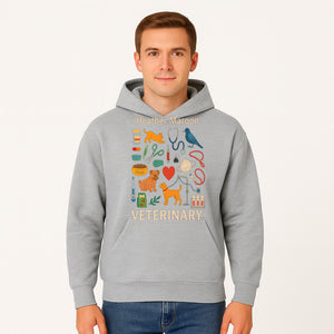 Veterinary Themed Art Print with Pets, Medical Tools, and Colors - Ideal for Animal Lovers and Veterinary Professionals - Hoodie 1758347433908.jpg